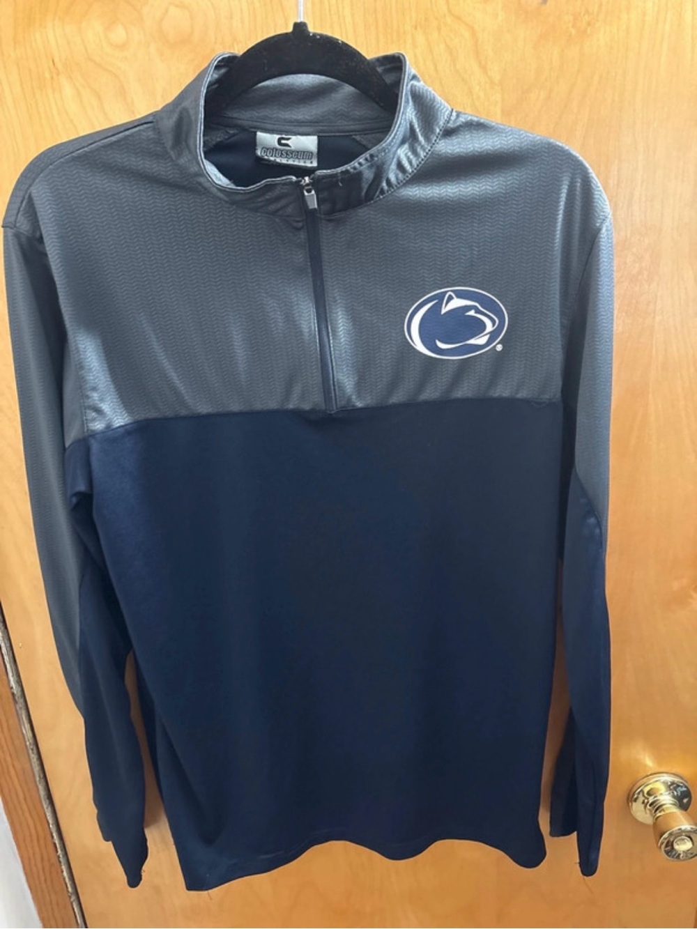 Colosseum Navy and Gray Penn State Quarter-Zip Performance Pullover